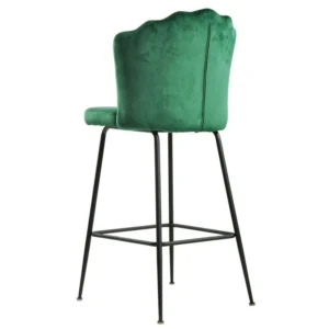 mobiliario-contract-taburete devin metal tapizado velvet verde oscuro 3